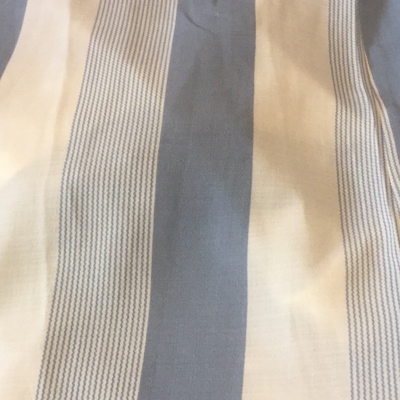 Blue Gray Stripe Sleeveless Longline Tie Top - Picture 6 of 8